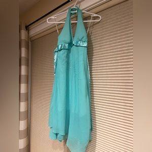 Semi formal halter shift dress